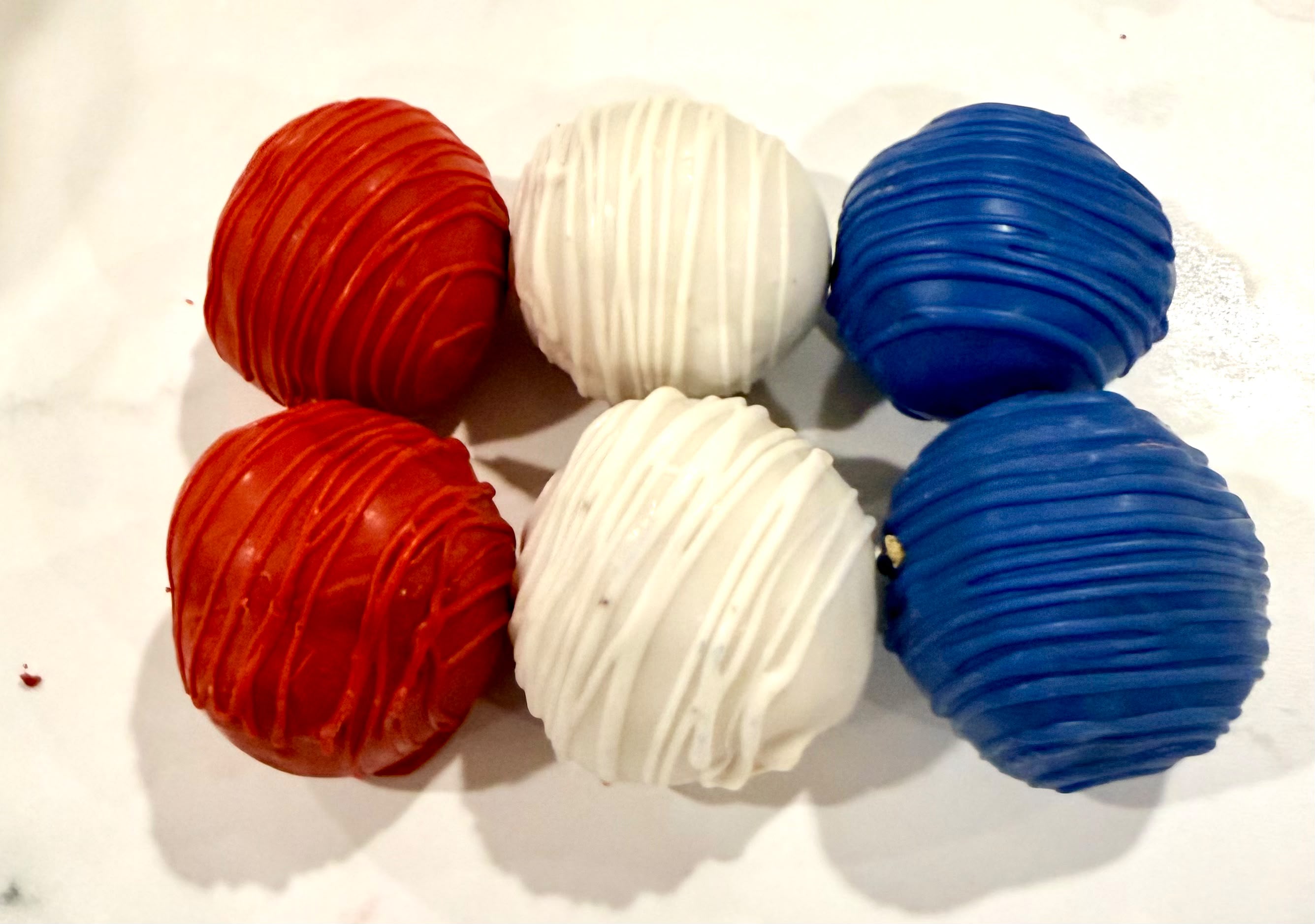 Red White and Blue Truffles